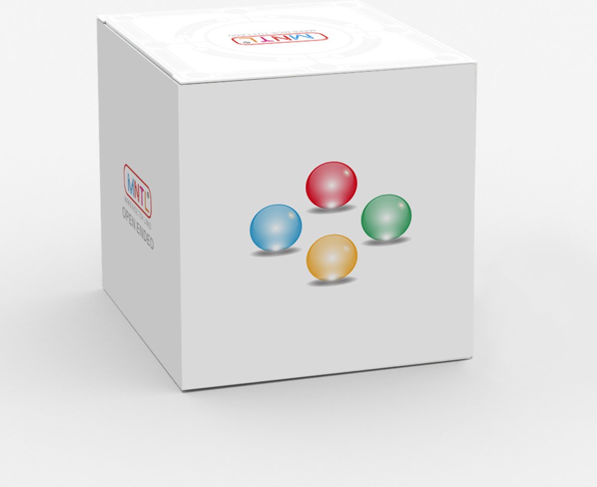 MNTL Knikkerbaan Flashing Balls Magnetic Tiles Lightning Knikkers Ball Run 4 stuks Montessori Open Einde