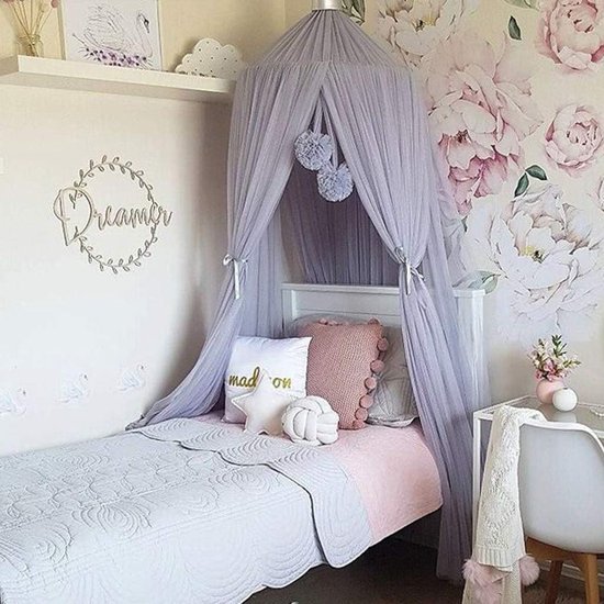Ciel de lit pour filles – Ciel de lit princesse avec moustiquaire pour  chambre... | bol