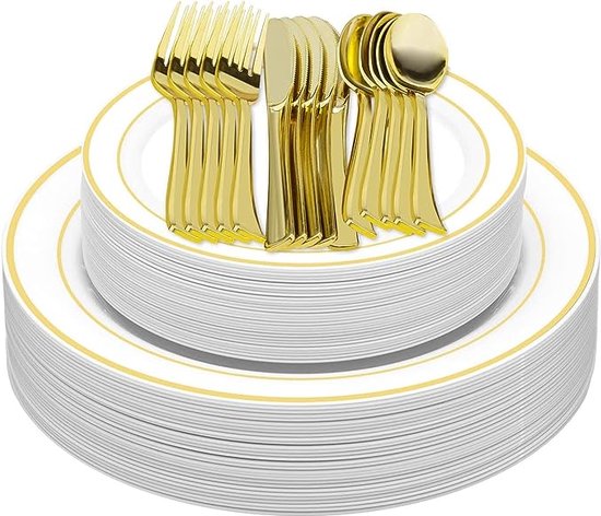 MATANA 300 Plastic Shotglaasjes, Transparante Shotglazen met Gouden