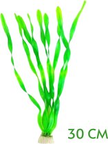 Aquarium plant - Kunstplant Vallisneria - Waterplant groen met lange bladeren - 30cm