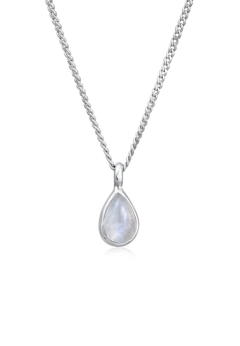 Elli PREMIUM - Halsketting - Elli PREMIUM Halsketting Dames Druppel Hanger Elegant met Maansteen in 925 sterling zilver - Dames