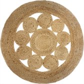 Ronde tapijt natuurlijke jute gevlochten opengewerkte 80cm - Overig - beige - SILUMEN