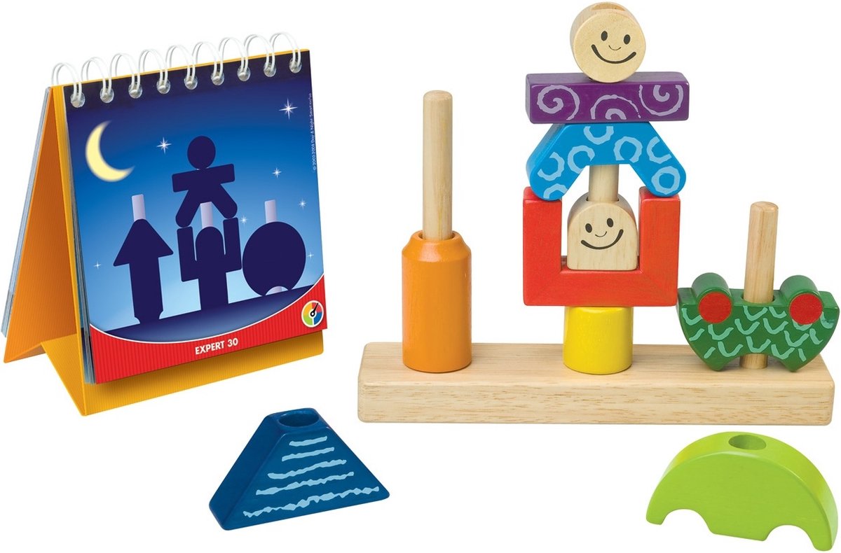 SmartGames Day & Night - Houten Stapelspel & Vormenpuzzel - 48 Educatieve Opdrachten - Solospel voor Peuters & Kleuters - Vanaf 1,5 Jaar — afbeelding 7