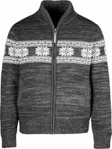 BJØRNSON Jarno Cardigan d'hiver tricoté norvégien pour hommes - Coupe-vent - Taille XL - Anthracite