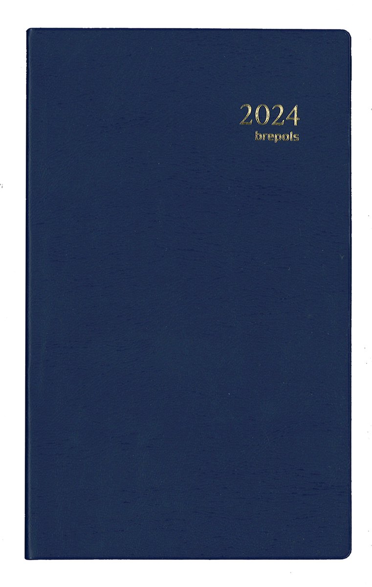 Brepols Agenda 2024 - Building - SETA - PVC - Geruit - 10 x 16,5 cm - Blauw