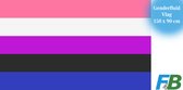 F4B Genderfluid Vlag | 150x90 cm | Pride Vlag | LHBTIQ+ | Gay Pride | Genderfluïde Flag | 100% Polyester | Messing Ogen | Weerbestendig
