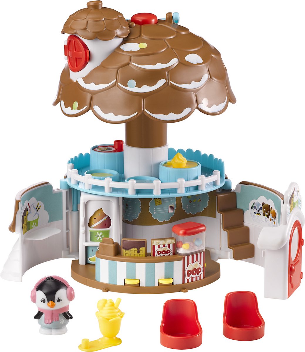 Klorofil de Dennenappel Speelset - Snoepwinkel - Poppenhuis - Interactief Kinderspeelgoed - Met figuur uit de familie van Pinguïns - Vanaf 18 maanden - 5-Delig — afbeelding 15
