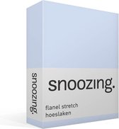 Snoozing stretch flanel hoeslaken - Eenpersoons - Hemel