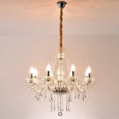 LuxiLamps - Crystal Chandelier - 8 Arm Kristallen Kroonluchter - Hanglamp - Woonkamer Lamp - Moderne Lamp - Plafonniere