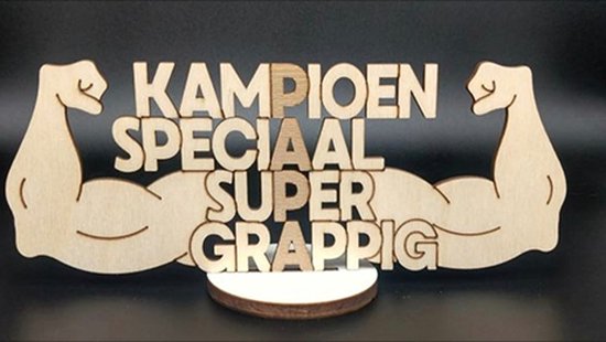 Papa Kampioen Speciaal Grappig Voetje Hout