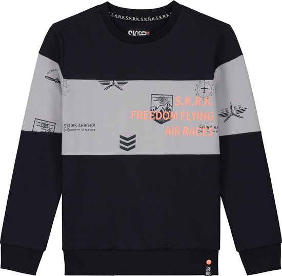 Skurk - Sweater Sayo - Navy/Grey - maat 158/164