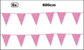 6x Guirlande scintillante rose bébé 600cm - party à thème Festival fête amusante anniversaire paillettes et glamour