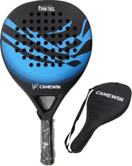 CAMEWIN® Blue Pro Edition - Padel Racket - Padel - Padelrackets - Racket - Paddle - Carbon - Inclusief Padelzak