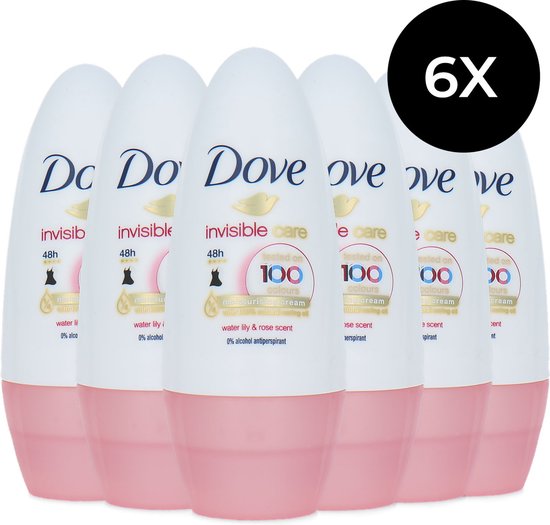 Foto: Dove invisible care deodorant roller water lily rose scent 6 x 50 ml