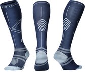 STOX Energy Socks - 2 Pack Sportsokken voor Vrouwen - Premium Compressiesokken - Kleuren: Donkerblauw/Roze - Blauw/Lichtblauw - Maat: Medium - 2 Paar - Voordeel - Mt 38-40