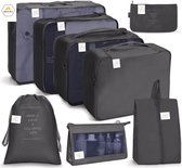 Swissbex Packing Cubes - 8-delig - Zwart - Optimaliseer je Inpakken met Stijl, Gemak en Organisatie