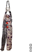 Fjesta Halloween Hangdecoratie Clown Ketting Met Licht En Geluid - Halloween Decoratie - 150cm
