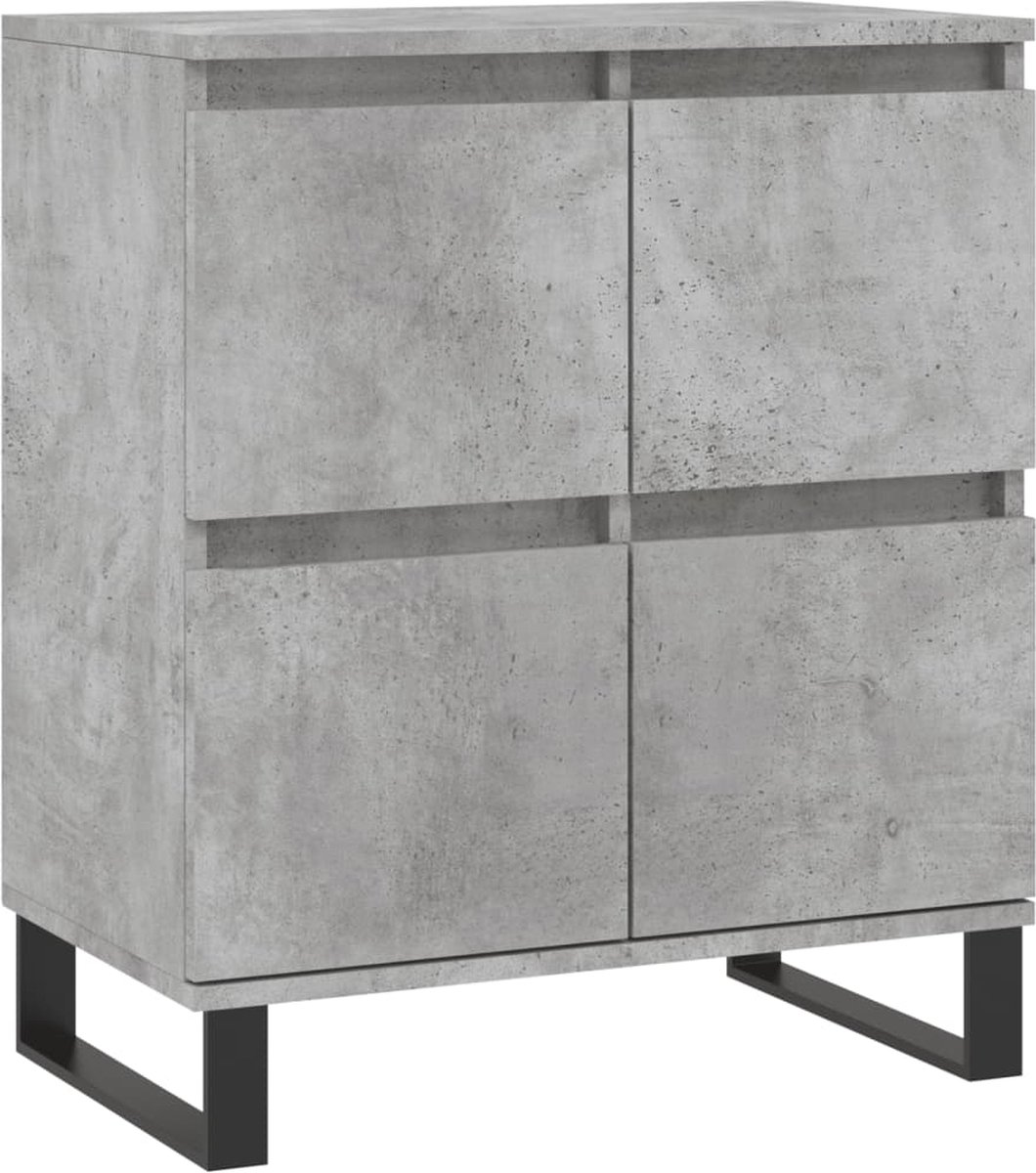 vidaXL Dressoir Zwart Eiken 60 x 35 x 70 cm Bewerkt hout