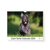 Kalender 2024 - Cairn Terrier - 35x24cm - 300gms - Spiraalgebonden - Inclusief ophanghaak