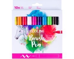 Ecoline Brush Pen set Helder | 10 colours