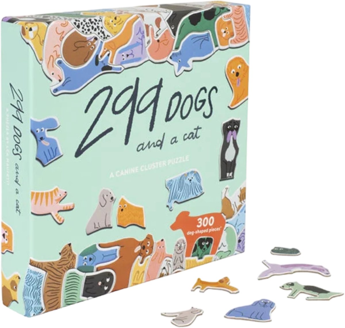 Laurence King - puzzel '299 dogs and a cat' (300 stukjes) - engelstalig