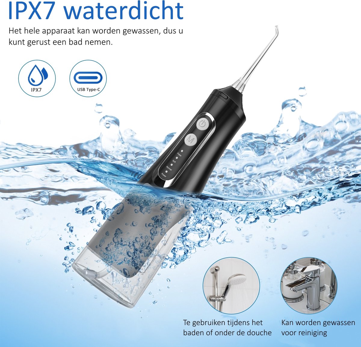 Wechanty Waterflosser Draadloos - Elektrische Tandenflosser thumbnail 6