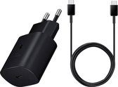 Samsung BULK Universele USB-C adapter/oplader met 1.8m kabel - Snellader (25W) - Zwart