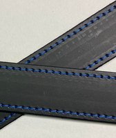 DriesjesⓇ – supports d'étagère – supports d'étagère – cuir – noir – ensemble – 90x3,5cm – Couture Blauw