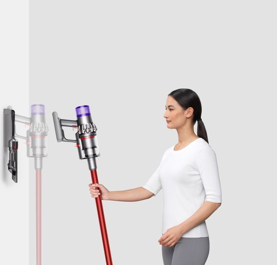Dyson V11 Fluffy - Steelstofzuiger - Rood - 185 Air Watts - Speciale zachte roller