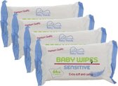 Baby Needs Sensitive Billendoekjes - 4 x 64 billendoekjes - Voordeelverpakking baby doekjes