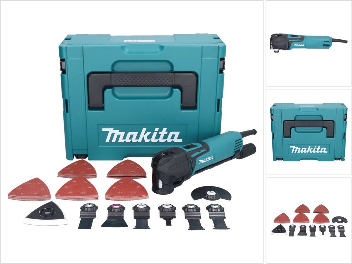 Outil multifonction Makita DTM51ZJX3 - Oscillant - 18 V - Incl. étui et 16  accessoires