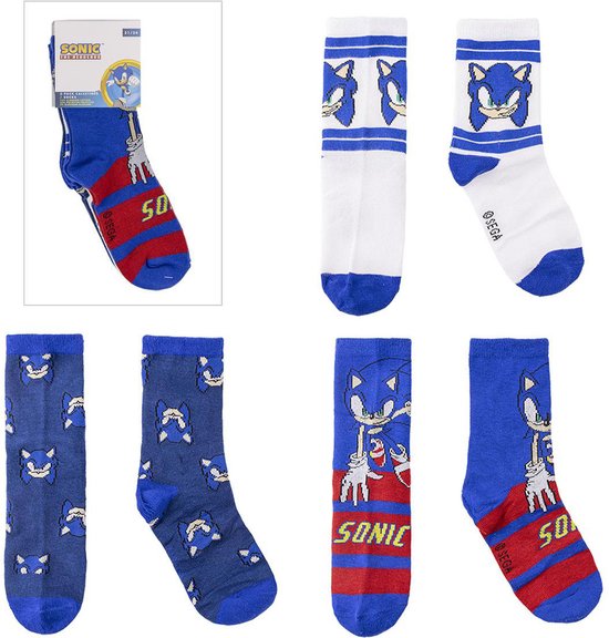 Sonic Socks Pack 3 Pieces Size 27/30