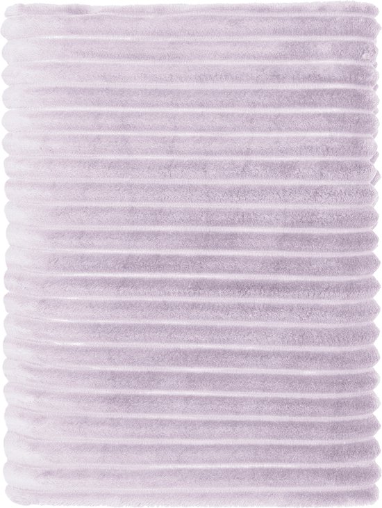 Mistral Home - Plaid - 100% polyester recyclé - Flanelle - 150x200 cm - Lilas - Violet clair