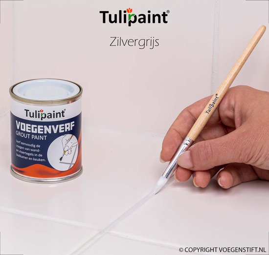 Tulipaint (gris argenté) - peinture pour coulis - peinture pour coulis - coulis frais - nettoyant pour coulis - nettoyage pour coulis - nettoyant pour coulis pour carrelage