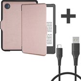 Étui pour liseuse iMoshion Kobo Clara 2E et câble USB C vers USB C 1 mètre - Or rose