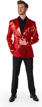 Suitmeister Sequins Rood - Heren Blazer - Glimmende Pailletten - Rood - Maat S