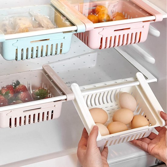 Set de 4 tiroirs de réfrigérateur, panier de rangement extensible koelkast  , étagère... | bol.