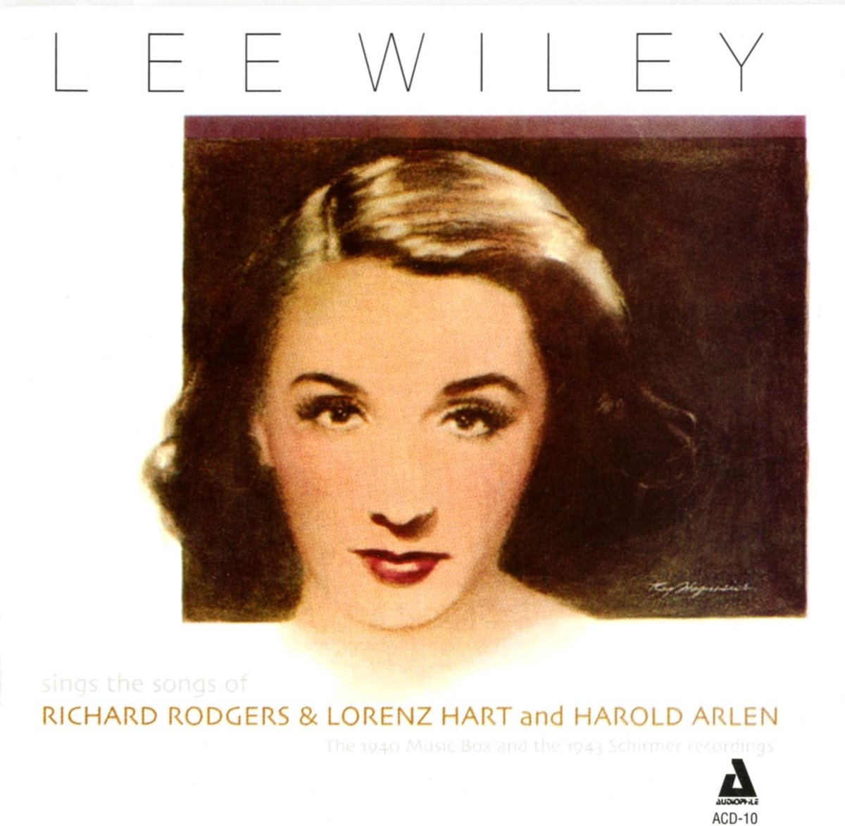 Lee Wiley - Lee Wiley Sings The Songs Of Rodgers & Hart And Arlen (CD) (Remastered)
