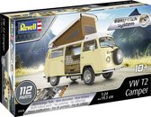 1:24 Revell 07676 Volkswagen VW T2 Camper Bus - Easy Click System Plastic Modelbouwpakket-