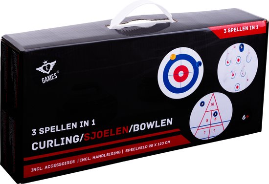 Foto: 3 in 1 curling shuffle bowling game box