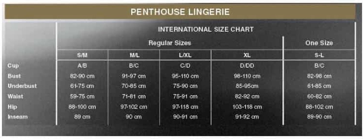 Penthouse Lingerie Hot Getaway - Erotische Lingerieset - Kruisloze String -  Maat M/L 