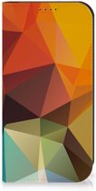 Smartphone Hoesje Geschikt voor iPhone 15 Pro Leuk Book Case Polygon Color