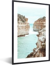 FrameYourWall® - Cadre photo avec affiche 80x120 - Mer - Nature - Rochers - Été - Cadre photo en bois - Cadres et cadres - Cadre photo en bois - Cadre à langer pour affiche murale - Cadre Picture et photo - Cadre affiche - Porte photo