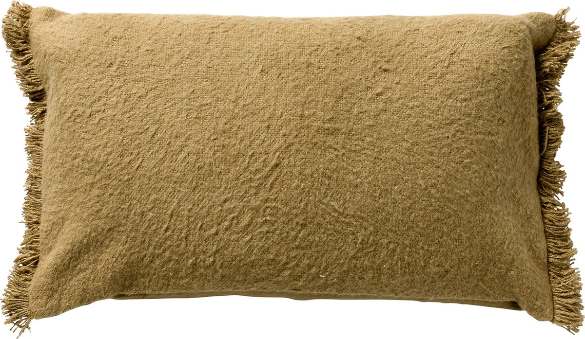 Dutch Decor LASSE - sierkussen 30x50 cm - 100% katoen - duurzaam - Boa - groen - Inclusief binnenkussen - Luxe kussens voor woonkamer & bank