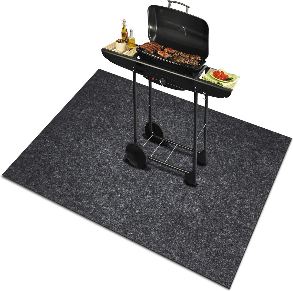Tapis coupe-feu tapis de cheminée ignifuge tapis de sol Protection  antidérapante tapis de sol résistant aux flammes pour poêle