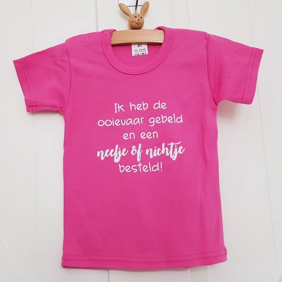 shirt ooievaar roze kort 74