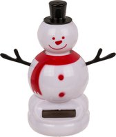 Out of the Blue - Solar bewegende sneeuwpop - 10,5 cm - kerst beeldjes/cadeau