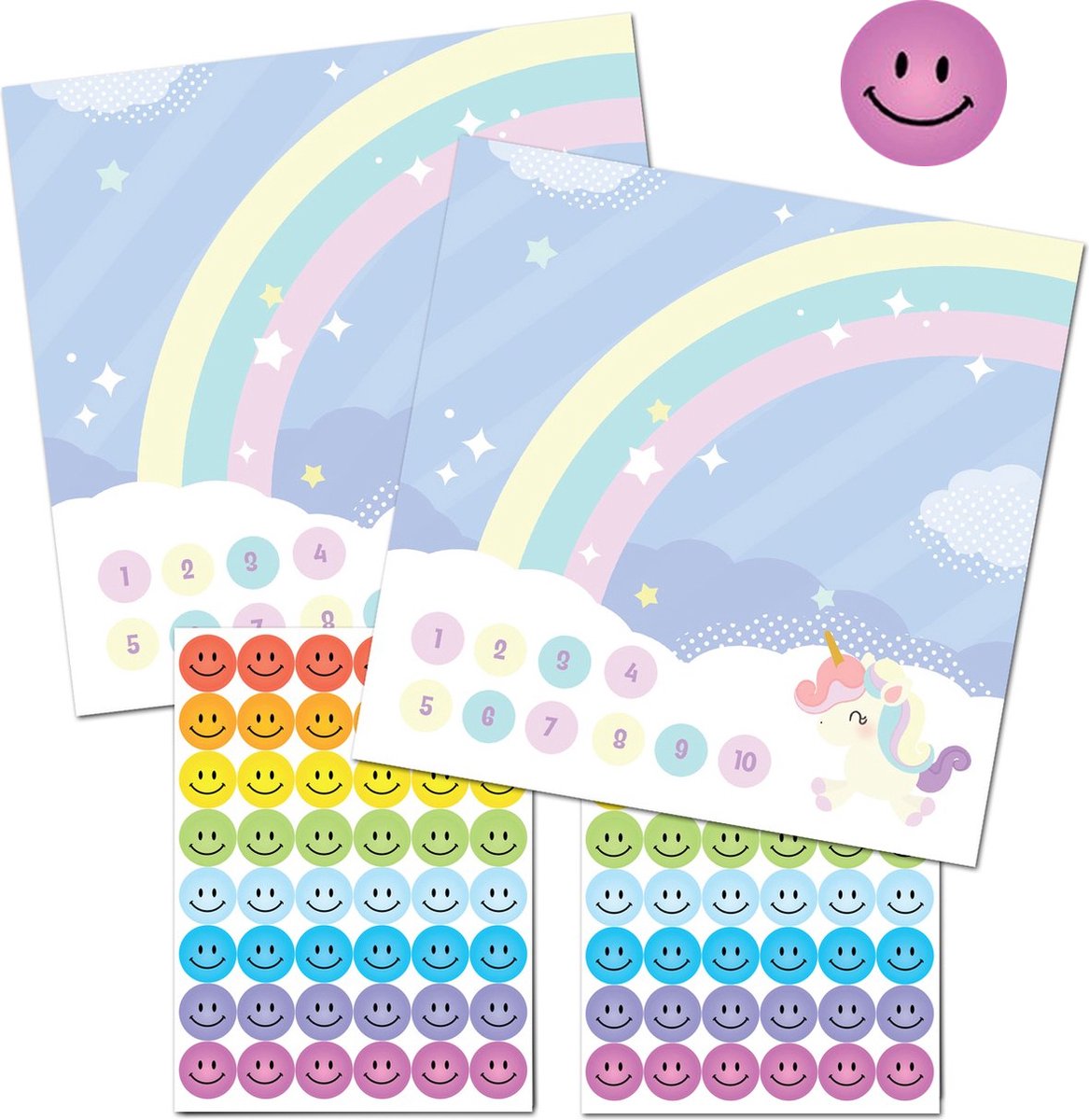 Goedkoopste Beloningssysteem met Stickers - Beloningskaarten Unicorn Beloningsstickers - Beloningssysteem Kind - Zindelijkheidstraining Kind - Zindelijkheidstraining - Stickervellen Beloningssysteem Meisjes - Unicorn - Beloningskalender - Potje Peuter