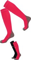 Xtreme - Chaussettes de sport de compression - Unisexe - Multi rose - 35/38 - 2 paires - Chaussettes de course - Chaussettes de sport