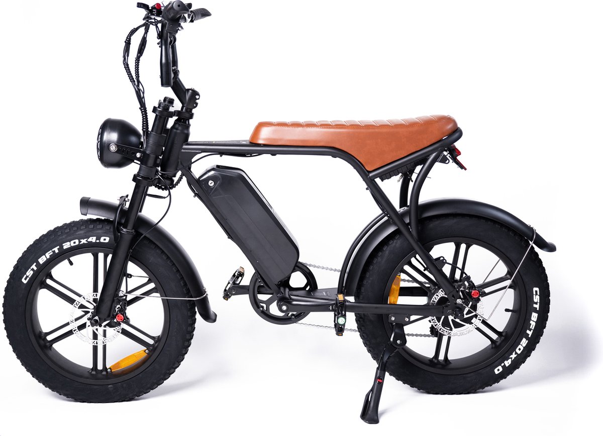 Fatbike V8 Model - Fatbikeskopen.nl - Bruin - Hydraulic - Elektrische Fatbikes - Elektrische Fiets - E Bike - 250 Watt